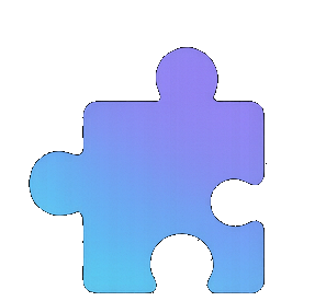Single gradient puzzle-piece icon representing broad compatibility across WordPress.