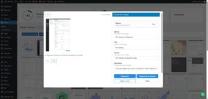 AI-Kit bulk action modal in the WordPress Media Library for generating metadata across multiple images