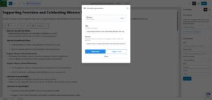 AI-Kit editor tools toolbar inside WordPress showing language and AI utilities for content editing